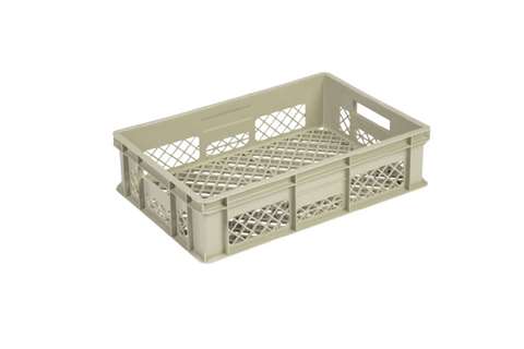 EN-Stapelbehälter Gold 28l - 600x400x150mm - Perforierte Wände und verstärkter perforierter Boden