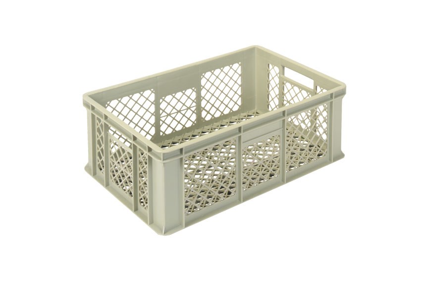 EN-Stapelbehälter Gold 42l - 600x400x220mm - Perforierte Wände und verstärkter perforierter Boden 