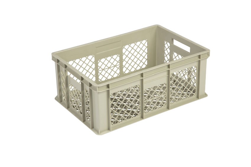 EN-Stapelbehälter Gold 47l - 600x400x240mm - Perforierte Wände und verstärkter perforierter Boden 