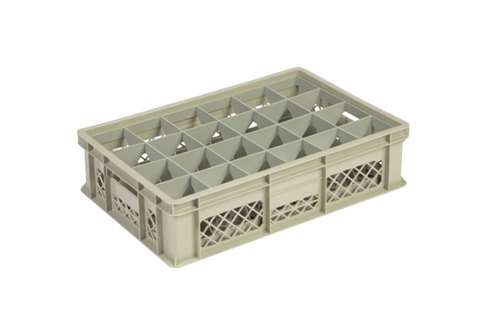 Gläserbehälter 24 Fächer 600x400x150mm - Ø86mm - Perforiert