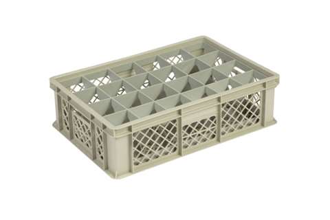 Glass rack 24 compartments 600x400x170mm - ø86mm - vented