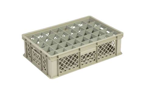 Glass rack 40 compartments 600x400x170mm - ø65mm - vented