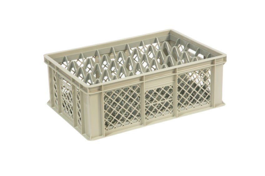 Glass rack 40 compartments 600x400x220mm - ø68mm - vented 