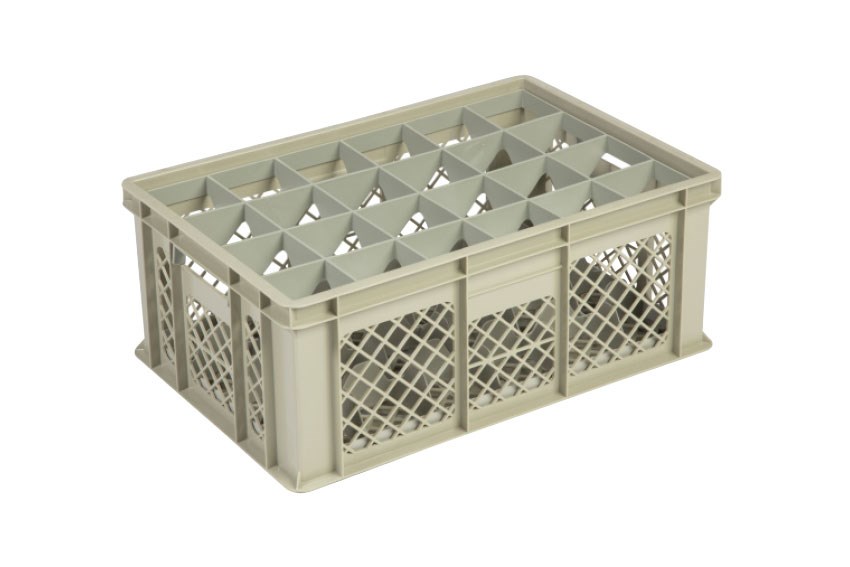 Glass rack 24 compartments 600x400x240mm - ø86mm - vented 