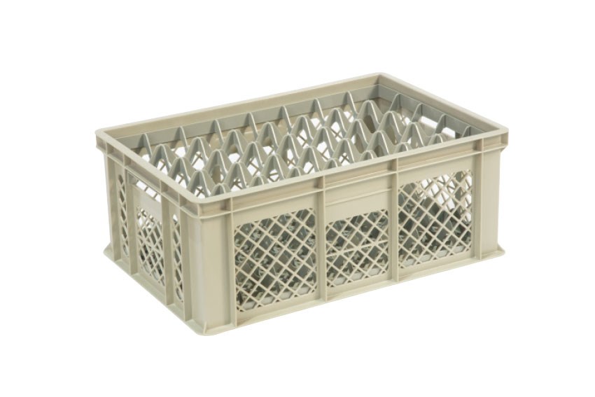 Glass rack 40 compartments 600x400x240mm - ø68mm - vented 