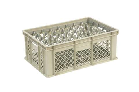 Glass rack 40 compartments 600x400x240mm - ø68mm - vented