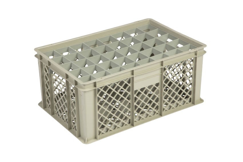 Glass rack 40 compartments 600x400x270mm - ø65mm - vented 