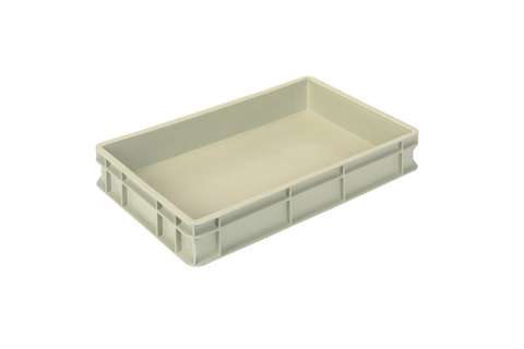 EN Stacking bin Gold Gold 17l - 600x400x100mm - closed sides and reinforced closed bottom