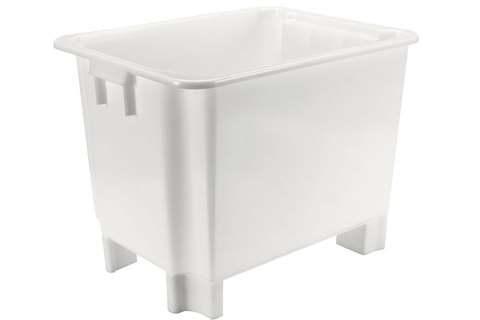 EN nest- and stackable transport crate 170l - 800x600x505mm - Rota - rounded corners - on 4 feet