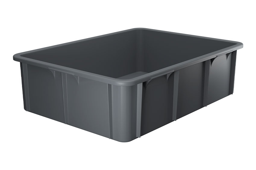 EN stackable transport crate Special 80l - 800x600x220mm - rounded corners 