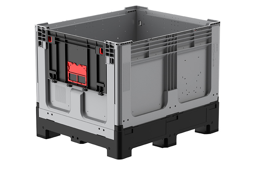 Logifold Box 1200x1000x970mm - 855l – geschlossen – 4 Füße - Klapptür 1 kurze Seite 