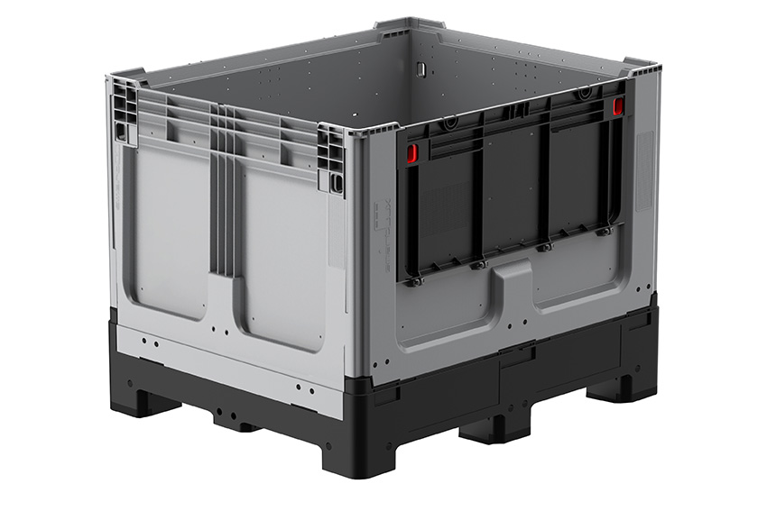 Logifold Box 1200x1000x970mm - 855l – geschlossen – 4 Füße - Klapptür 1 lange Seite 