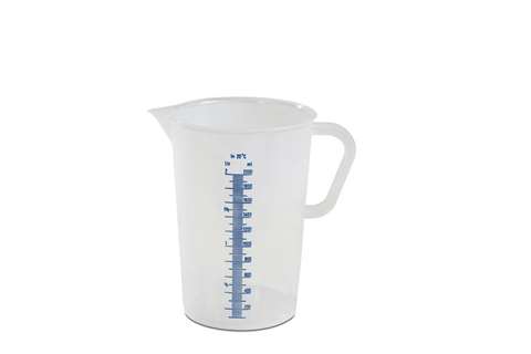 Graduated measuring cup - 2000 ml - blue raised scale