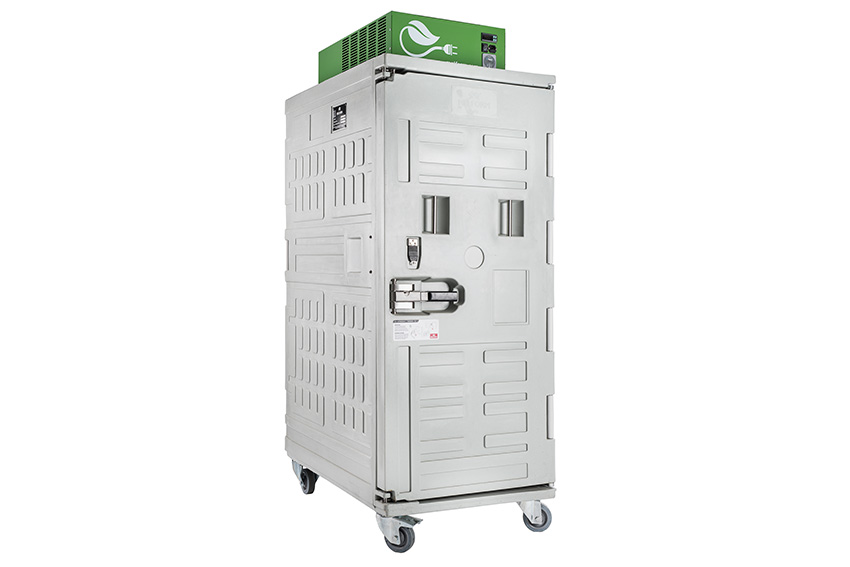 Isoliercontainer Koala Green 1000 - 1200x800x2170mm - Umluftkühlung - -18°C +10°C - 150Ah 