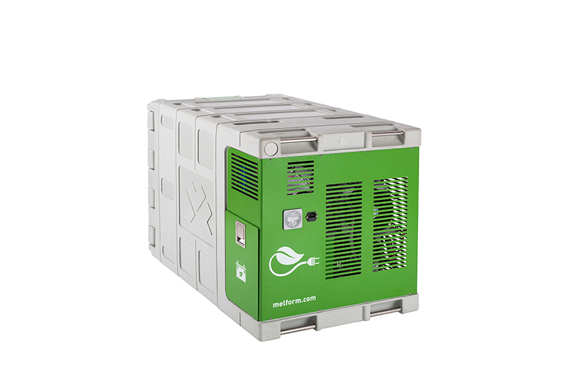 Isoliercontainer Koala Green 140 - 620x1000x710mm - statische Kühlung - 0°C +10°C - 100Ah 