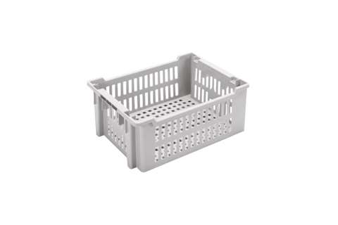 Nest- und Stapelbehälter 14l - 400x300x175mm - perforierte Wände und Boden - geschlossene Griffe