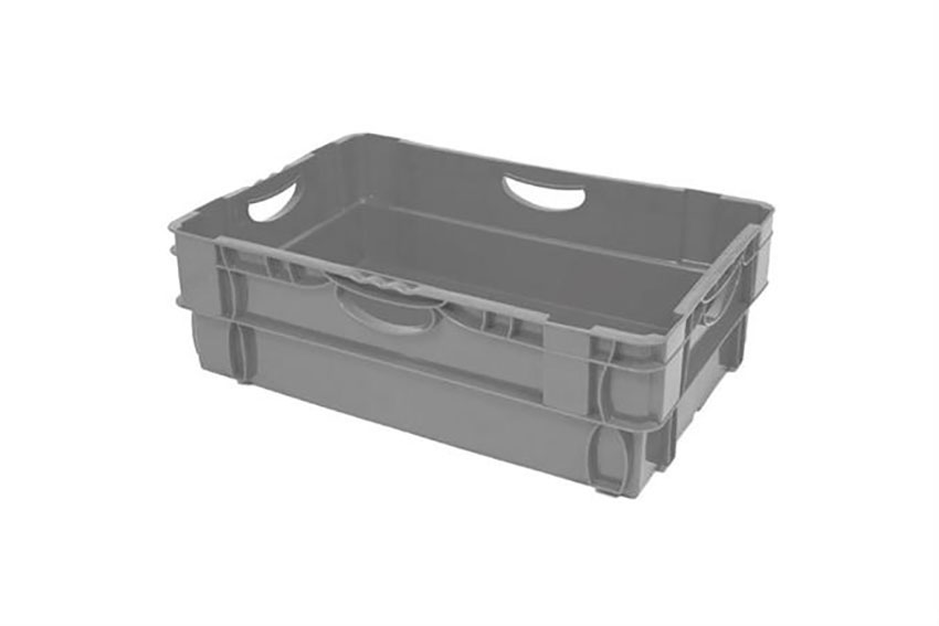 EN Nestable and stackable crate 34l - 600x400x184mm - closed sides and bottom - monocolor 