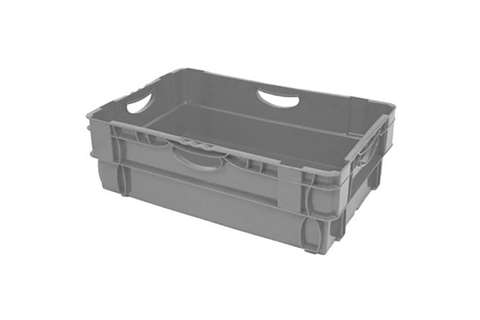 EN Nestable and stackable crate 34l - 600x400x184mm - closed sides and bottom - monocolor