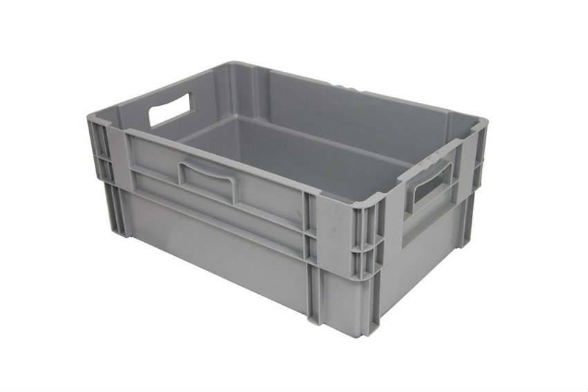 EN Nestable and stackable crate 47l - 600x400x240mm - closed sides and bottom - monocolor 