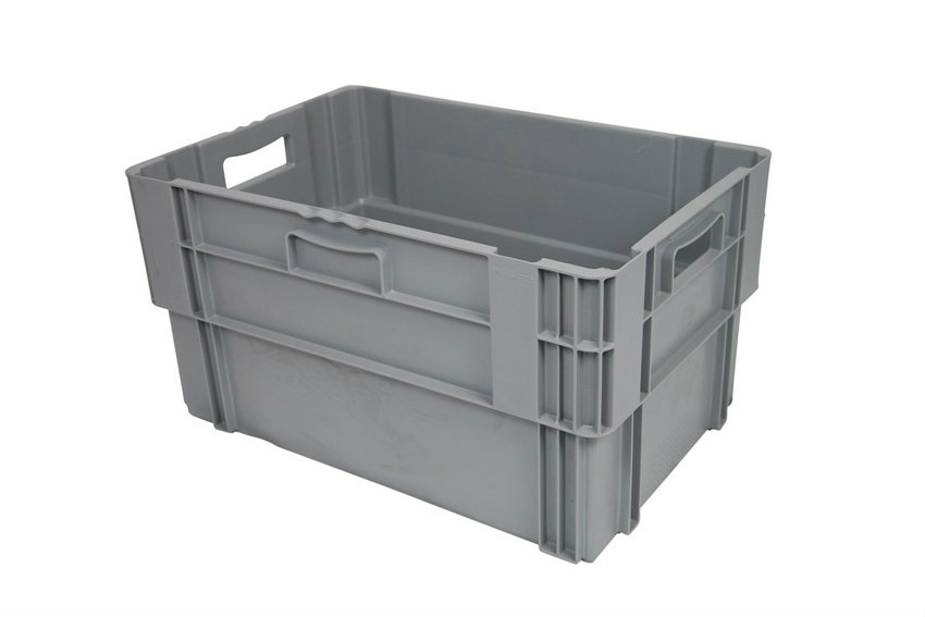 EN Nestable and stackable crate 60l - 600x400x320mm - closed sides and bottom - monocolor 