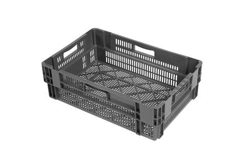 En Nest- und Drehstapelbehälter 34l - 600x400x187mm - Wände und Boden perforiert - Monocolor