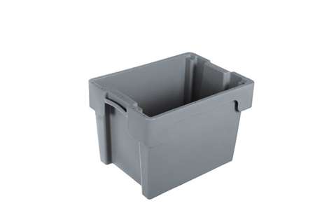 EN Nestable and stackable crate 23l - 400x300x270mm - closed sides and bottom