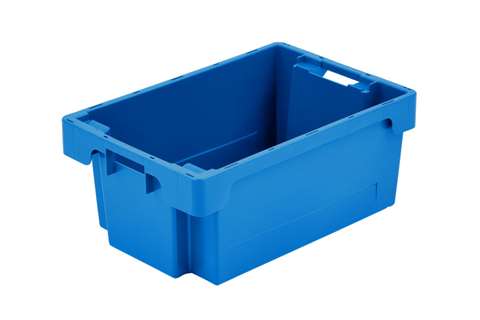 EN Nestable and stackable crate 32l - 600x400x200mm - closed sides and bottom