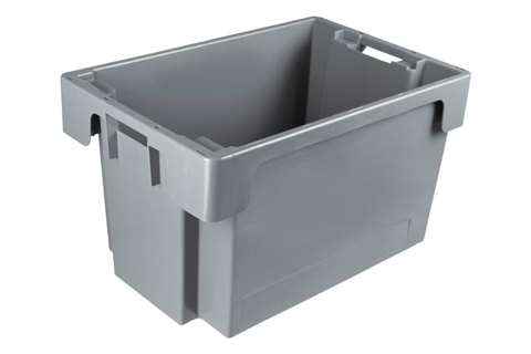 EN Nestable and stackable crate 60l - 600x400x350mm - closed sides and bottom
