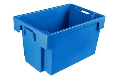 EN Nestable and stackable crate 60l - 600x400x350mm - closed sides and bottom
