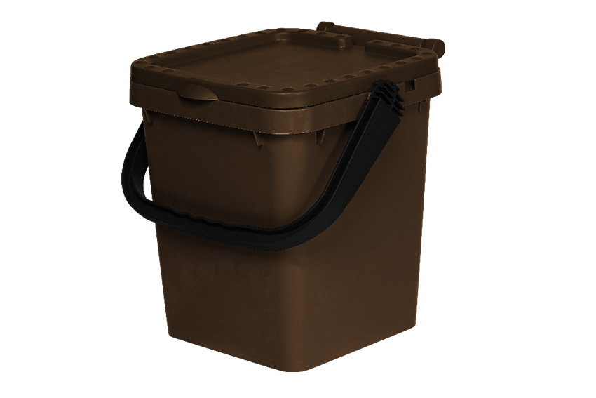 Organic waste container with flip lid - with closed lid - 20l 