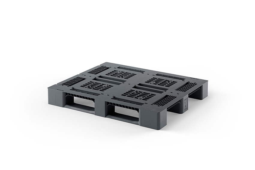 Pallet Classic line - 1200x1000x150mm - open deck - 3 skids - 0mm edge - 2000 kg dynamic capacity 