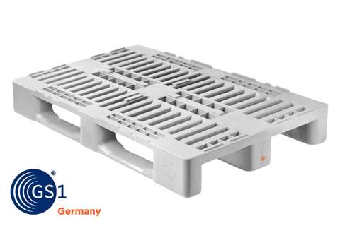 Hygiene Palette H1 Gs1 - 1200x800x160mm - 3 geschlossene Kufen