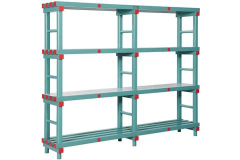 Grundgestelle 2000x400x1820mm - 4 Ebenen - Abstände 500mm - 2 Fächer pro Ebene