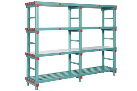 Grundgestelle 2000x500x1820mm - 4 Ebenen - Abstände 500mm - 2 Fächer pro Ebene