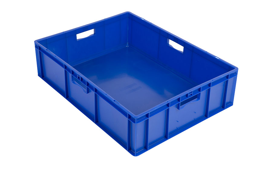 EN Stacking bin Rainbow 82l - 800x600x210mm - closed sides and bottom 