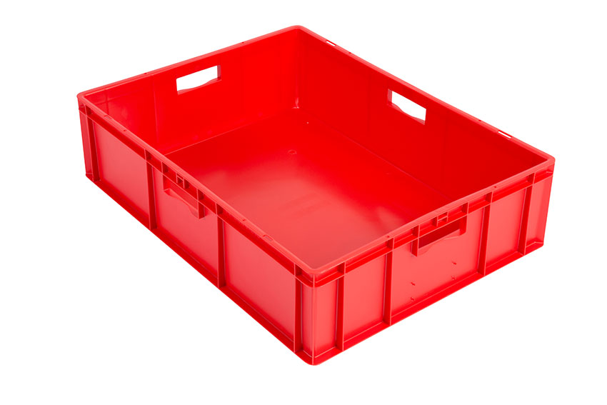 EN Stacking bin Rainbow 82l - 800x600x210mm - closed sides and bottom 