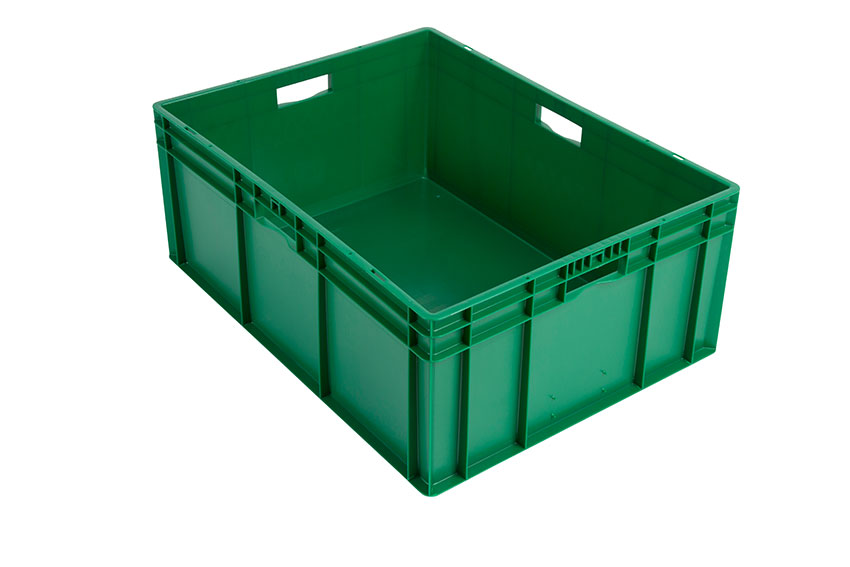 EN Stacking bin Rainbow 127l - 800x600x320mm - closed sides and bottom 