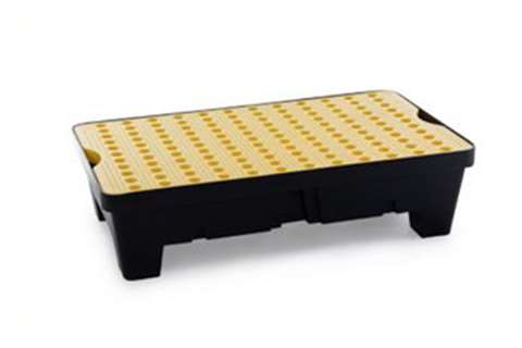 Leak tray with grate - 63l - 1000x600x265mm - on feet