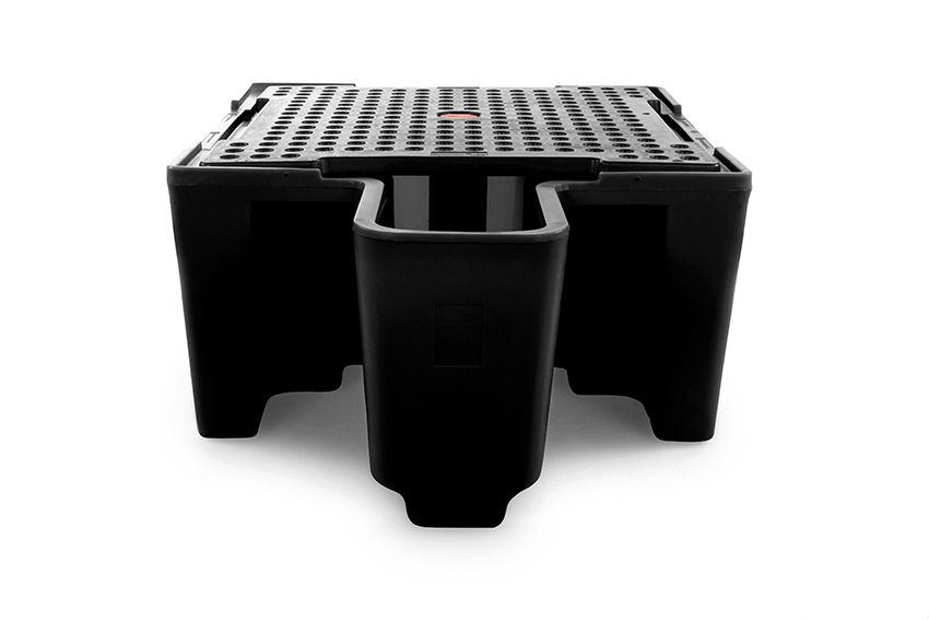 Auffangwanne - 1 IBC Container - 1120l - mit Gitter - Nestbar 