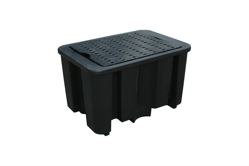 Spillpallet for 2 drums - 236 l - with grid - only for DE/AT 