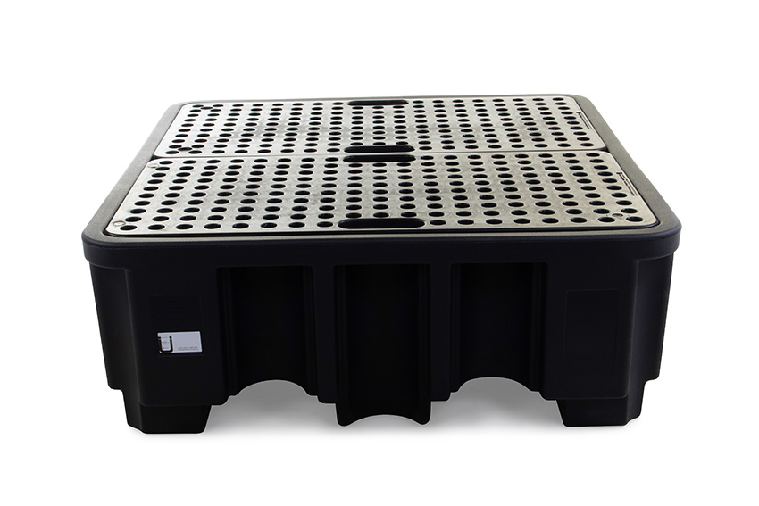 Spillpallet - 4 drums - 485l - with grid - only for DE/AT 