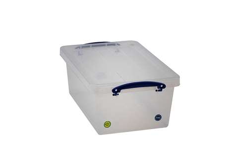 Transparent nestable reinforced box 10,2l stackable on included lid - 405x265x160mm