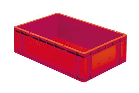 EN Stacking bin Rainbow 33l - 600x400x175mm - closed sides and bottom