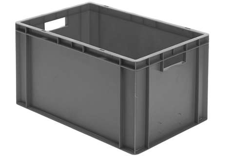 EN Stacking bin Rainbow 61l - 600x400x320mm - closed sides and bottom