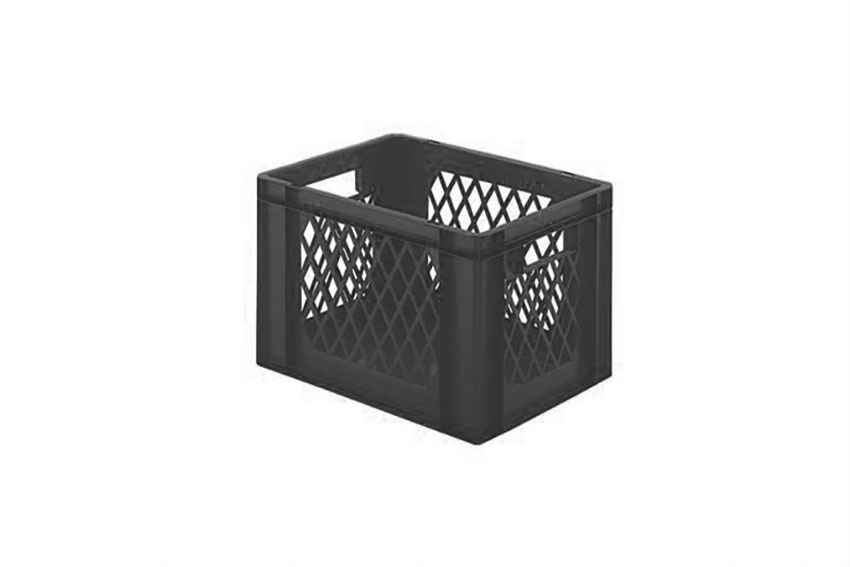 EN Stacking bin Rainbow 24l - 400x300x270mm - perforate sides and closed bottom 