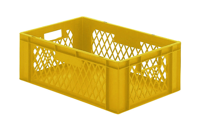 EN-Stapelbehälter Rainbow 40l - 600x400x210mm - Perforierte Wände und geschlossener Boden 