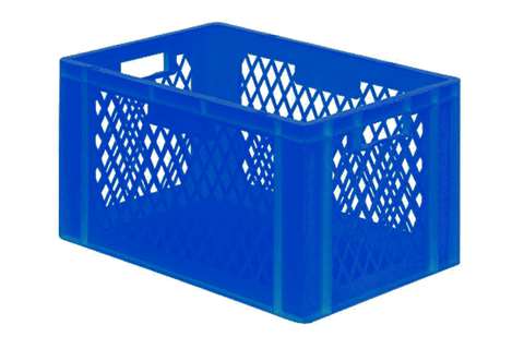 EN Stacking bin Rainbow 61l - 600x400x320mm - perforate sides and closed bottom