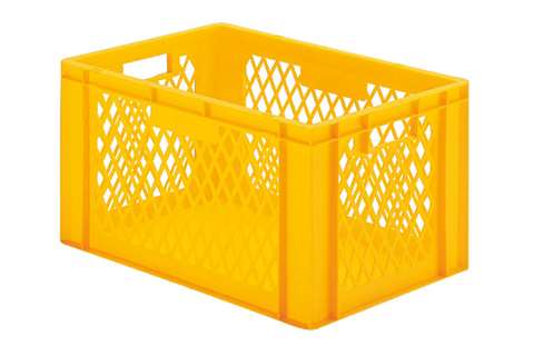 EN Stacking bin Rainbow 61l - 600x400x320mm - perforate sides and closed bottom
