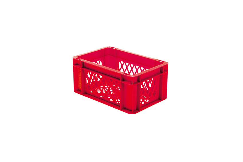 EN Stacking bin Rainbow 5,5l - 300x200x145mm - perforated sides and bottom 