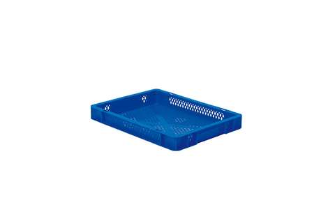 EN Stacking bin Rainbow 4,5l - 400x300x50mm - perforated sides and bottom